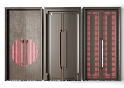 新中式实木双开门