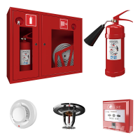 現代消防栓箱滅火器 ，噴淋頭，煙感消防器材