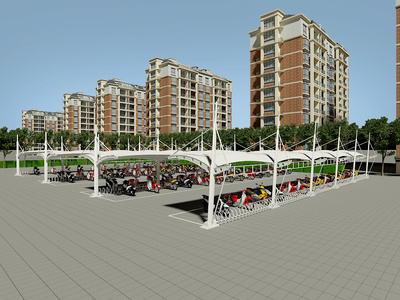 100小区自行车电动车车棚