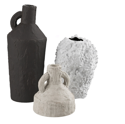粘土花瓶，陶土罐，瓶罐摆件3d模型下载