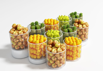 16水果框，果篮收纳筐 (1)3d模型下载