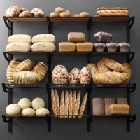 现代面包食品展示架