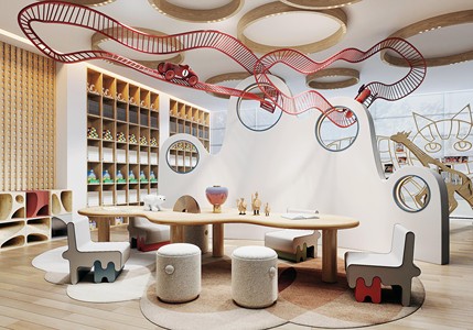 现代售楼处儿童活动区，