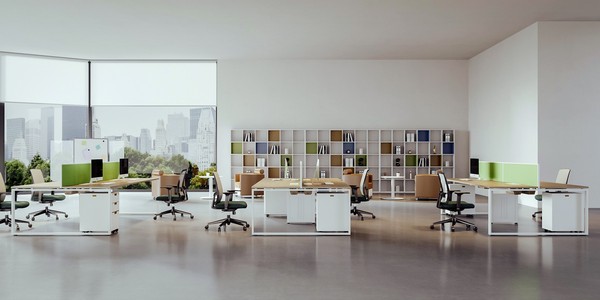 现代办公区，开敞开放办公区