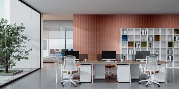 现代办公区开敞开放办公区