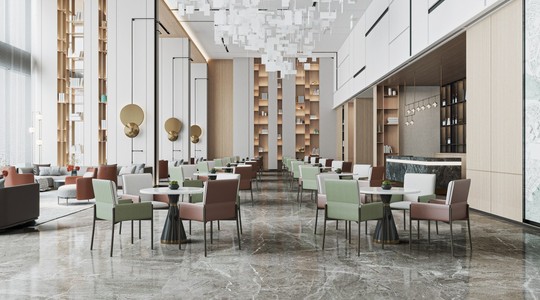 现代售楼处洽谈区，