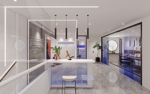 现代办公室，办公区 