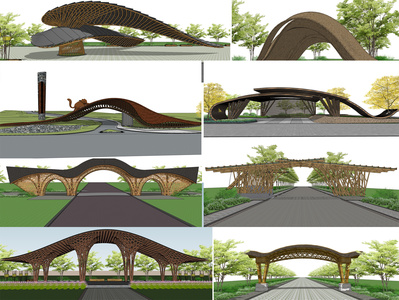 艺术装饰-艺术凉亭-艺术拱门