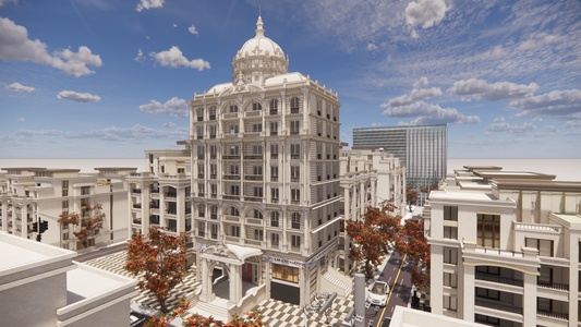 02-欧式建筑商业街，欧式古建