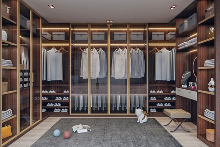 现代衣帽间衣柜