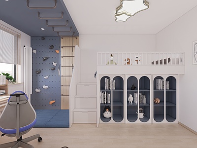 现代男孩儿童房