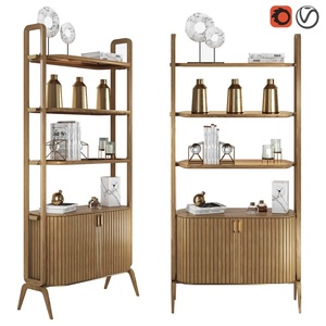 现代金属书架书柜饰品摆件