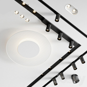 现代磁吸轨道射灯筒灯v