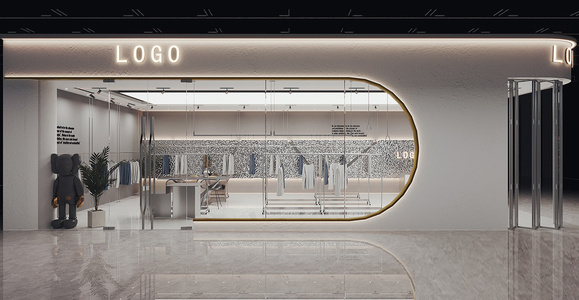 现代服装专卖店门头