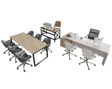 现代实木班台会议桌