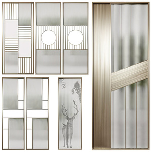 新中式金属屏风隔断
