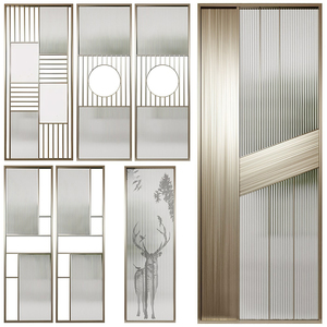 新中式金属屏风隔断