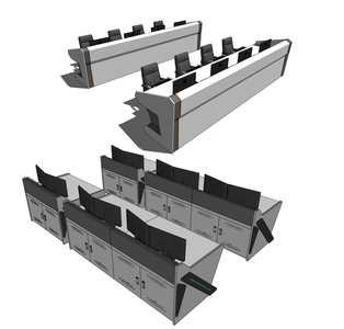 现代控制台 监控台指挥中心su模型