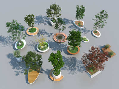 户外景观树池 花池坐凳树坑