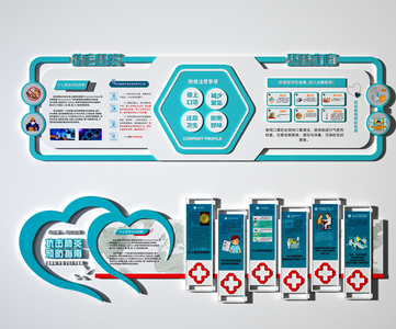 现代医疗医院文化墙，宣传栏