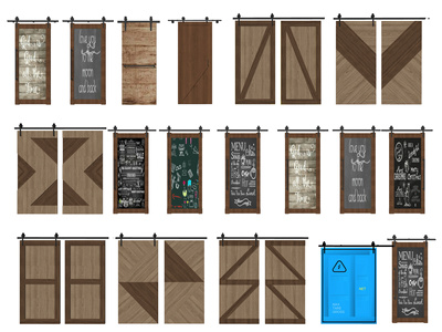 现代谷仓门组合