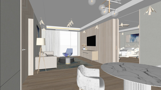 现代医院病房套房