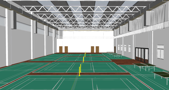 现代厂房羽毛球场