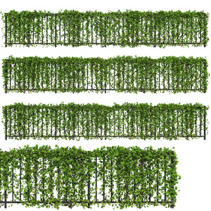 现代植物藤曼铁艺围墙