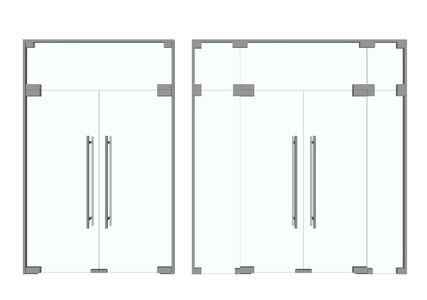 玻璃门 双开门 su模型