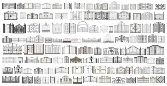 欧式铁艺大门su模型