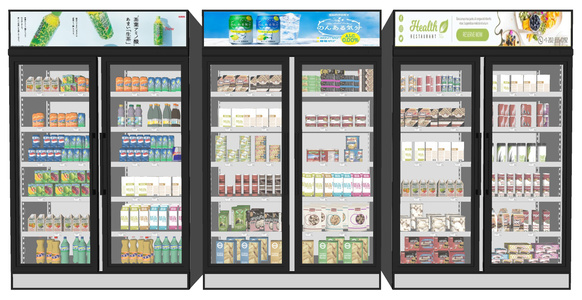 超市冰箱 冰柜su模型