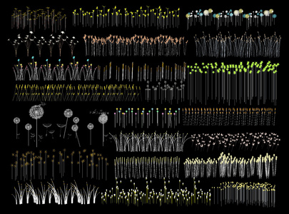 现代星星灯 商业氛围灯 装饰灯 su模型