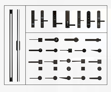 现代门把手组合