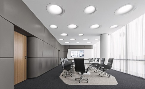 现代多功能会议室su模型