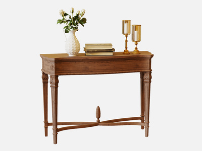 美式端景条案3D模型c