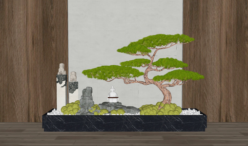 新中式室内景观造景