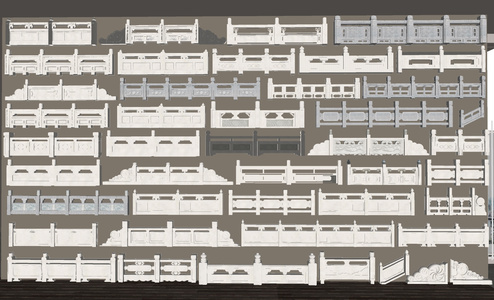 中式汉白玉护栏
