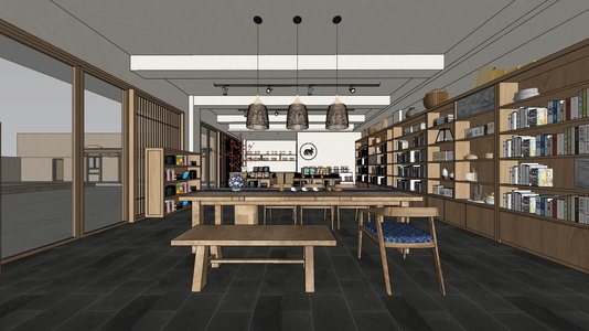 现代乡宿休闲区SU模型