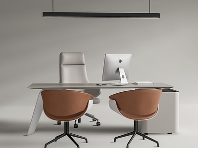 现代办公桌椅SU模型