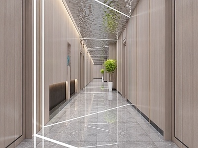 现代过道SU模型