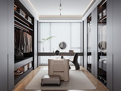  现代衣帽间 