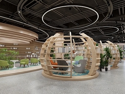 现代图书馆SU模型