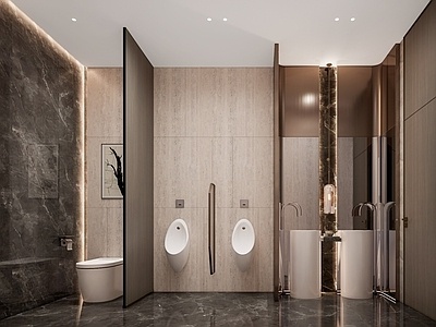 现代公共卫生间SU模型