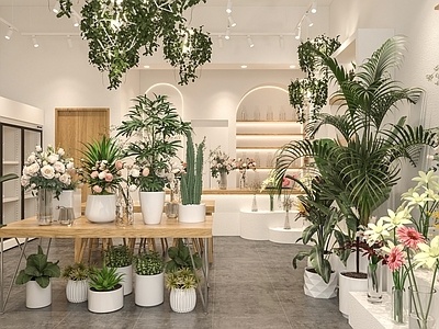 11-现代花店_门头_绿植_花卉 