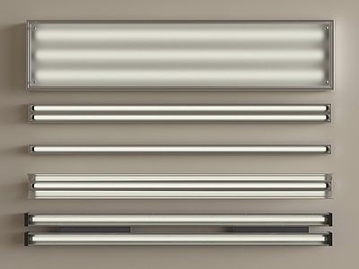 工业风长条线性灯SU模型