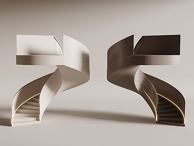 现代旋转楼梯SU模型