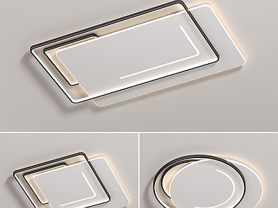 现代吸顶灯组合SU模型