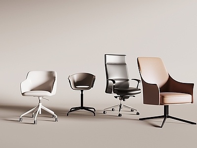 现代办公椅组合SU模型