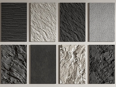 现代石材背景墙SU模型