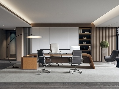 现代经理办公室SU模型